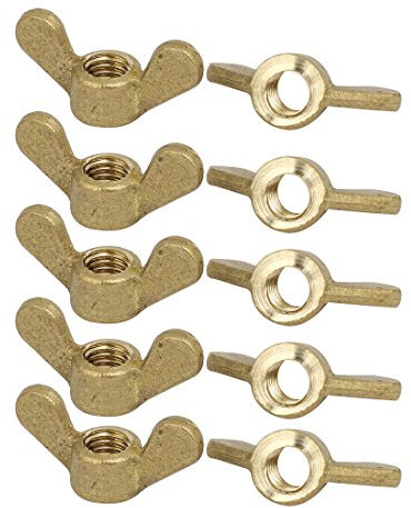 Aexit M8 dado filetto 1,25 mm, dado in ottone, dado a farfalla, 10 pezzi ID: 814624