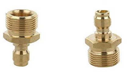 Pressure Washer Adapter 2PCS 1/4 Pressure Washer Coupling Adapter Quick Release Garden Hose Car Spray Gun Connector (8#)