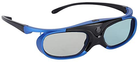Naroote Gafas 3D, Obturador Activo Universal Tipo DLP Link Lentes de Proyector 3D Lentes HD Diseñadas para miopistas People Modelos aplicables para Tuercas/Sony/BenQ/Epson/Panasonic