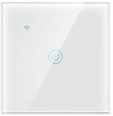 Yagusmart Wifi Interruptor Inteligente,NO se requiere cable neutro,Compatible con Alexa Echo, Google Assistant y IFTTT,Control de APP y Función de Temporizador(1 gang)