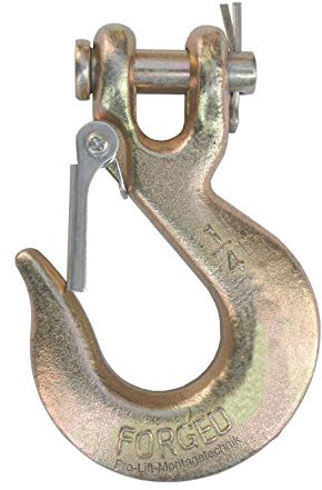 Pro-Lift-Werkzeuge 1/4'' Haken mit Sicherheitsfalle Lasthaken Sicherheitshaken