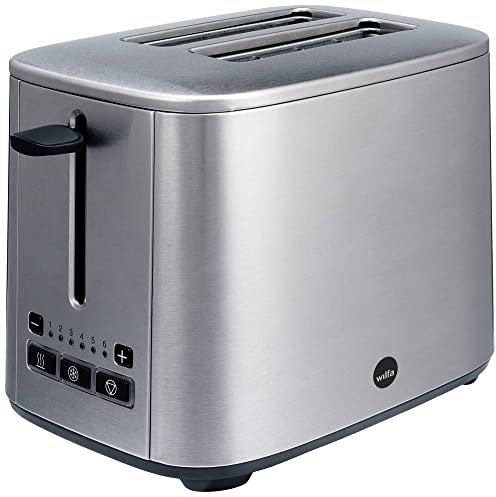 Wilfa CLASSIC Toaster - aus Edelstahl, verstellbare Hitzeeinstellungen mit Auftau-, Wiederaufheiz- und Abbrechfunktion, silber