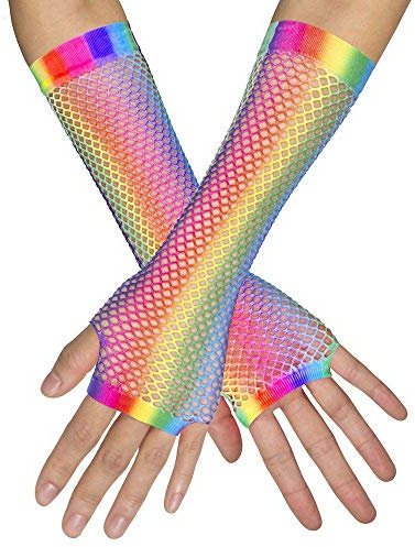 Boland - Handschuhe New York, Netzhandschuhe, Stulpen, 80er Jahre, dehnbar, Kostüme, Karneval, Mottoparty