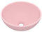 vidaXL Luxus Waschbecken mit Abflussloch Waschschale Aufsatzwaschbecken Waschtisch Waschplatz Handwaschbecken Rund Matt Rosa 32,5x14cm Keramik