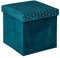 ATMOSPHERA CREATEUR D'INTERIEUR - Pouf Doppio Pieghevole Liam in Velluto Blu Anatra