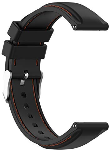 AWADUO Correa de repuesto compatible con TicWatch Pro 3, correa de silicona de repuesto para TicWatch Pro 3/3 LTE, suave y duradera (silicona negra), Silicona