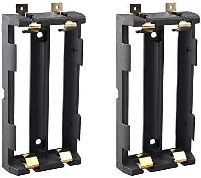 HALJIA 2PCS SMD 18650 Battery Holder, 2 × 3.7V 18650 SMD Battery Storage Box 2 Slots with Pins for SMD 18650 DIY Charging Power Supply