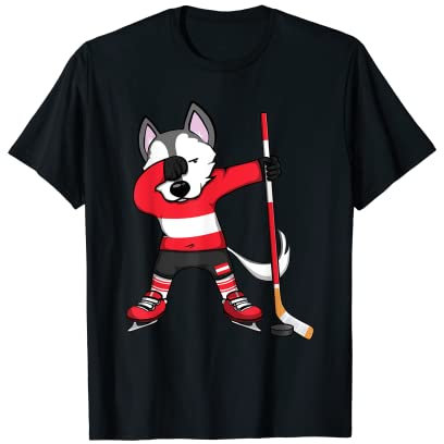 Dabbing Husky Austria Eishockey-Fans Trikot Wintersport T-Shirt