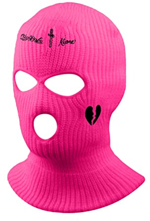 Máscara facial de esquí de pasamontañas, cubierta facial tejida de 3 agujeros, cubierta facial de esquí a prueba de viento de invierno para hombres y mujeres, calentador de cuello para exteriores
