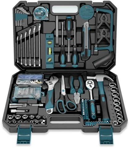 Werkzeug-sets 88-tlg, komplettes Werkzeugset – tragbar, Werkzeugkoffer, Sundpey inkl. Schraubendreher-Set, Mini-Sägezangen, tägliche Wartung, ideal für Haus oder Garage,Werkzeugkoffer
