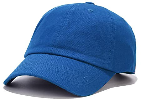 NPQQUAN 1 & 2 Packungen steife strukturierte Frontpaneele Baseball Cap Mütze Herren Schirmmütze Schildkappe Golf Dad Trucker Hüte für Männer und Frauen, schwarz+königsblau, Einheitsgröße