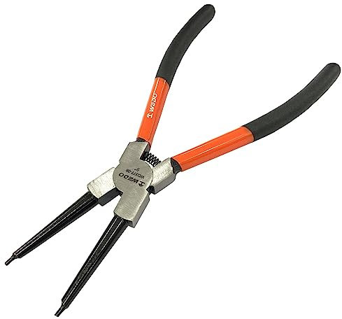 WEDO Schnappringzange,Sicherungsringzange für Innenringe,mit Kunststoff überzogen,Chrom-Vanadium-Stahl,Größe 9,Hohe Präzision,gute Zähigkeit