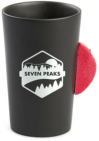 Tazza da arrampicata realizzata in ceramica con presa per arrampicata professionale | Adatta a microonde e resistente all'acqua (Rossa 7a)