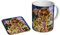 The Big Lebowski Artwork Kaffeetasse mit Untersetzer, Keramik, Geschenkset