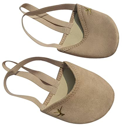A&K L'YDIA Dance Canvas Pirouette Half Sole Fleece Shoes Gymnastics Socks for Ballet Jazz Competition Women/Girls/Children (Pack of 1, us_Footwear_Size_System, Adult, Women, Alpha, Medium, Small)