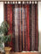 GURU SHOP Boho Patchwork Vorhänge, 1 Paar Bohemia Gardine aus Sareestoff, Unikat 300 cm - Dunkelrot, Synthetisch