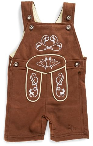 Salopette per bambini, in pile di spugna con ricami, tutina per costume tradizionale bavarese Joni