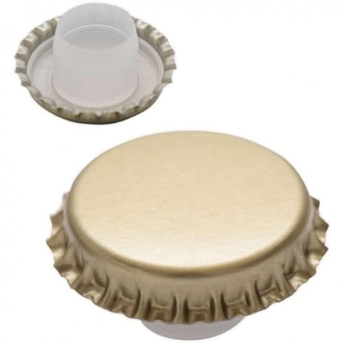 Emporio enologico vesuviano Tappo Corona Gigante 29mm bidule Lungo Confezione 100 Pz (Oro)