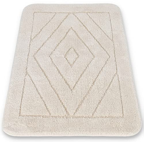 Casatessile Tappeto Bagno Puro Cotone LOSANNA Scendidoccia Cotone, Tappeto da Bagno Assorbente Lavabile in Lavatrice - Corda, 70x120 cm.