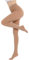 CozyWow Damen Strumpfhose Elastisch Semi Stützstrumpfhose in 25 Farben 80 DEN (Dunkelbeige,L-XL)