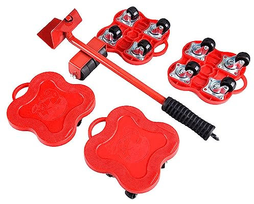 Kit Elevadores de Muebles, Mover Muebles, Transportador de Muebles, Juego de Rodillos de Transporte para Muebles, Muebles Levantador, con 4 Paquetes en Movimiento Sliders et 1 Elevador Carga
