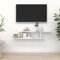 Homvdxl Wall Mounted TV Shelf, 2 Tier Multimedia Storage, Under TV Unit for Living Room, Bedroom, Entryway, Hallway, Bathroom - White