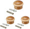 Brinox Türstopper, mit Schraube, aus Eichenholz (Packung mit 3)