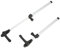 2 aste di supporto per finestre per 310-435 mm, telescopiche in alluminio, con funzione di rimbalzo automatica e blocco per roulotte e rimorchi