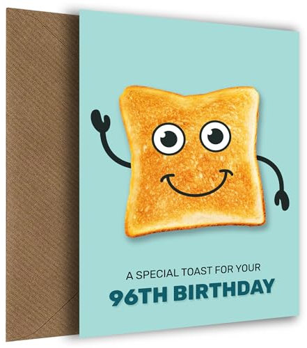 Lustige Geburtstagskarte zum 96. Geburtstag für Männer und Frauen – Großeltern, Nanny, Großvater 96. Geburtstag Karten – Humorvoller Geburtstagstoast für Sie oder Ihn, lustige Geburtstagskarte zum 96