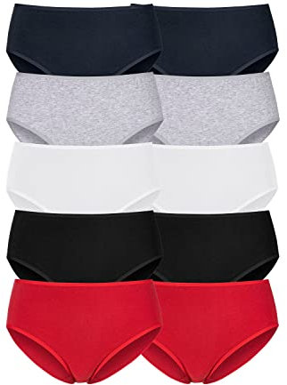 PETITE FLEUR Damen Hüftslip mit elastischen Abschlüssen an Taillen- und Beinausschnitten, optimaler, weicher Baumwoll-Stretch-Qualität