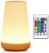Night Light, LED Touch Bedside Table Lamp, 13 RGB Colours Changing, 5 Brightness Level Switch, Timing Function, Rechargable Remote Control Dimmable Light for Bedroom, Living Room