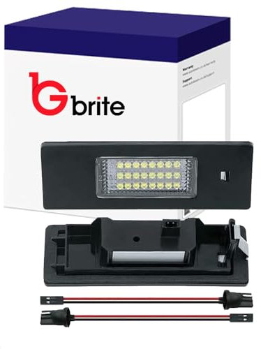 GBrite - 2x 18 SMD LED Number Plate Units, Canbus Error Free Xenon White 6000K for BMW 1 E81 E87 F20 F21 6 Series E63 E64 E85 E86