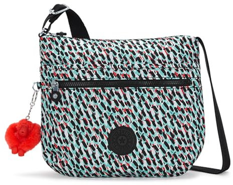 Kipling ARTO Mittelgroße Umhängetasche, Abstract Print (Weiß)