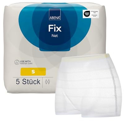 ABENA Netzhosen, Größe S, 5er-Pack, Fixierhosen für Inkontinenz | OEKO-TEX zertifiziert, Für Wochenbett- oder Inkontinenzvorlagen, Atmungsaktiv, Waschbar, Fixierhosen