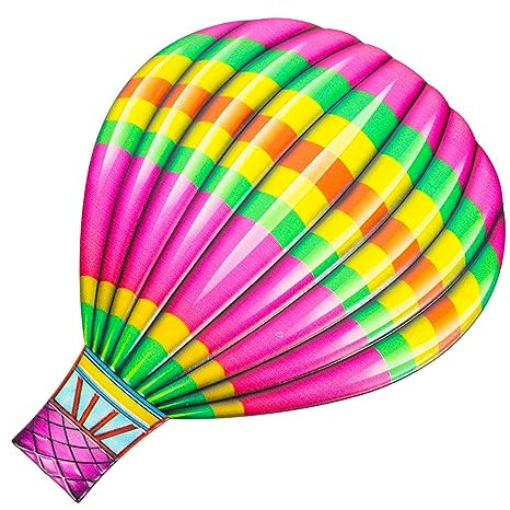 TOPBATHY Heißluftballon Wanddeko aus Eisen, Farbig, für Innen und Außen