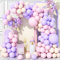Teselife 140 Pezzi Kit Arco Palloncini Rosa Viola, Kit Ghirlanda Palloncini per Feste Arancione Pastello Rosa Viola per Compleanno Baby Shower Matrimonio Anniversario Carnevale Feste Forniture Decor