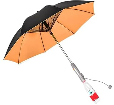 MGCJBB Parapluie solaire 3 en 1 avec ventilateur et spray, rechargeable par USB, anti-UV, anti-UV, adapté pour l'isolation thermique, le refroidissement, l'été, la plage, le sport, le golf, la marche