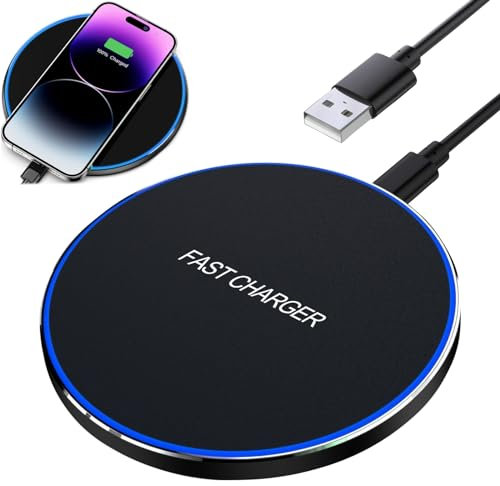 ZUOQIANG Wireless Charger, 15W Wireless Charging Pad with Phone 14/13/12/11/Pro Max/XR/X/Plus, Compatible Wireless charger Samsung Galaxy S23/S22/S21 Phone Charger Wireless Accessories(Black)
