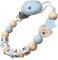 personalisiertes baby geschenk mit Namen personaliertesgeschenk mit Namen für Mädchen oder Junge Baby Geschenk personalisiert zur Geburt & Taufe mehrere Modelle (Bär Krone Blau)