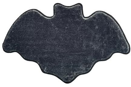 SUNTRADE Halloween Bath Mat Bathroom Rugs Horror Rug Door Mats,Goth Mats Decor for Bathroom Bedroom Kitchen Room (Bat-B)