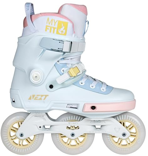 Powerslide Next Pastel 100 Urban Inline Skate, 3-Wheels, ABEC 9, Wärmeverformbar, für Damen und Herren