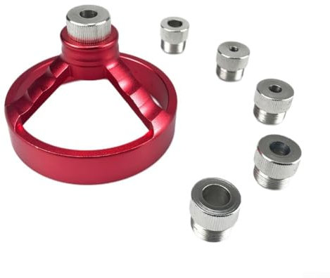 EpheyFIF 90 Degree Drill Guide 5/6/7/8/9/10mm Drill Bit Hole Puncher Locator Jig Hinged, Bayonet Vertical Puncher, Multi Piece Limit for RING Set, Drill Sleeve