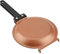 Fabricante de panqueques de sartén de freing de doble cara, lavavajillas, especialidad segura, antracita, antiadherente de cobre, tortilla de tortilla de tortilla de tortilla doble para la cocina del