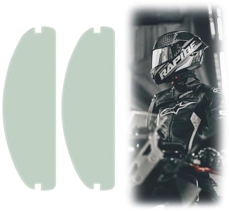 2 Pcs Anti-Fog Film for Motorcycle Helmet,for Pinlock Visor Insert Anti Fog for Helmet Visor Film Universal Protective Clear Suitable for All Non-fixed Open-Face and Full-Face Helmets