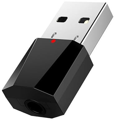 Receptor USB Bluetooth para música y Llamadas Manos Libres, Adaptador Bluetooth, Plug and Play, micrófono Integrado para Coche, casa, Auriculares y Altavoces