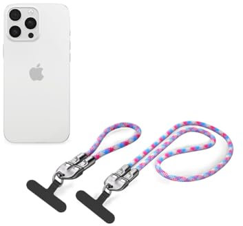 ActivPro Smart Lanyard | 2-in-1 Pack | Mobile Phone Lanyard | Anti Theft | Phone Wrist Strap | Cross Body | Type-C Built-in 240W Charging Cable | Straps for iPhone/Samsung/Android Phones | Gift