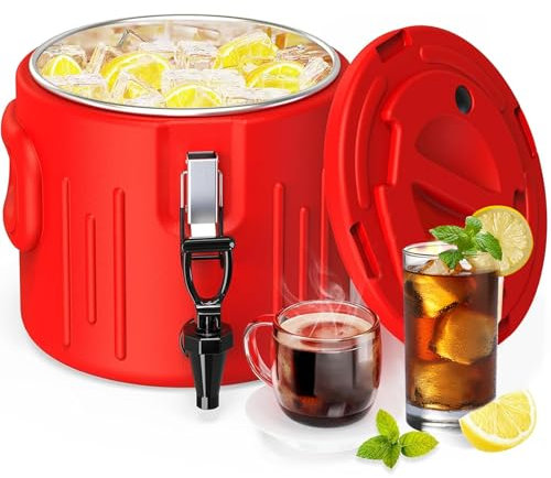 Insulated Beverage Dispenser 5-80L Large Capacity Heat Insulation Barrel with Stainless Steel Interior & Spout, Thermal Hot and Cold Drink Server Dispenser for Hot Tea Coffee Drink 70L with faucet