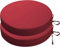 HKJGNH Lot de 2/4 Galette de Chaise Ronds d'extérieur de Jardin Imperméables avec Attaches - 40/45/35cm Carrés Coussins de Siège épaisseur 5cm for Patio, Cuisines, Salle à Manger(Red,40x5cm(2pcs))