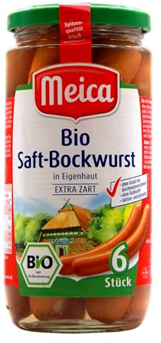 Meica Bio Saft-Bockwurst in Eigenhaut, 12er Pack (12 x 180g)