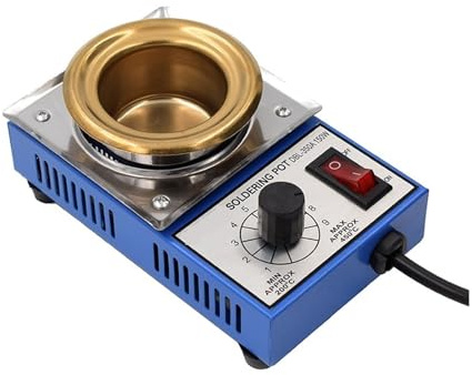 Solder Pot, Solder Pot Tin Melting Furnace 300W Thermoregulation Soldering Desoldering Bath 50/80/100MM 200~450 Centigrade for Welding and Soldering Bath(DBL-310A)